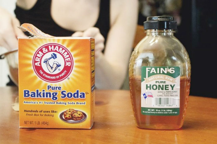 Honey and baking soda