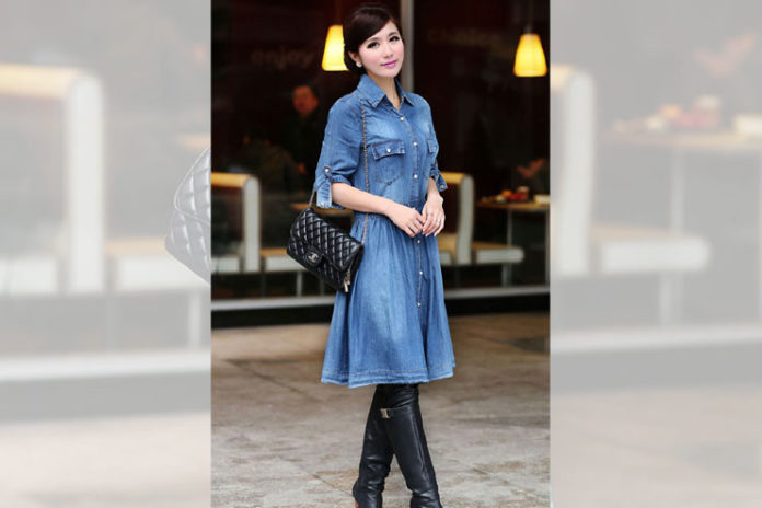 Denim dress