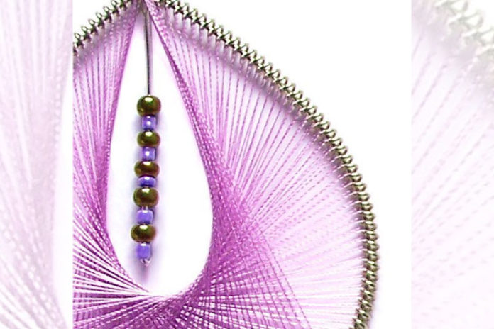 Peruvian style silk thread earrings