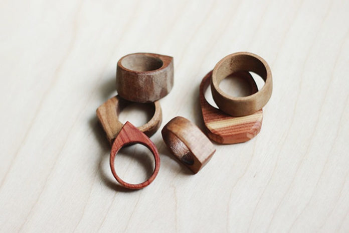 Beautiful wooden rings