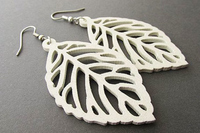 Tree leaf earring wooden earrings