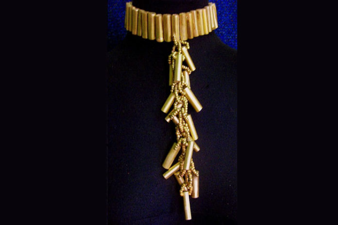 Bamboo grass tubes jewelry set
