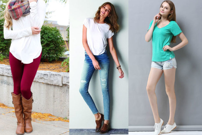 Leggings, jeans, or shorts