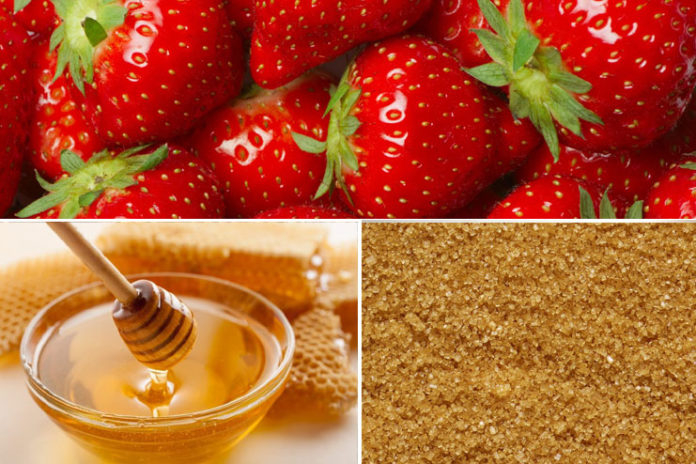 Strawberry, honey and brown sugar pack