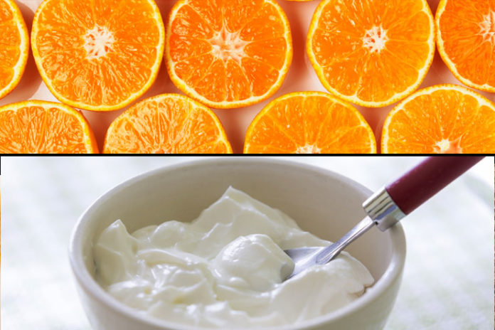 Orange peel and yogurt pack