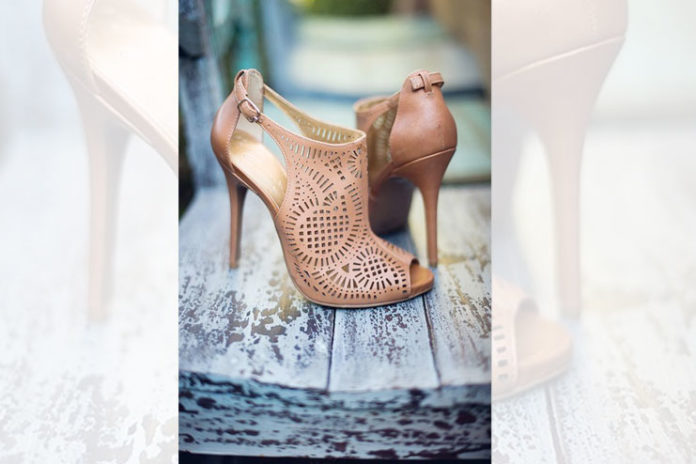 Nude heeled sandals