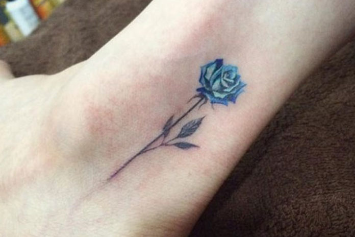 Blue rose tattoo