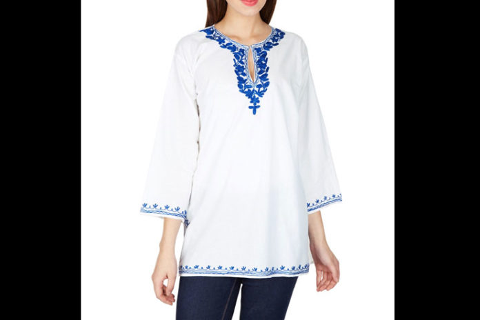 White Embroidered Kurti