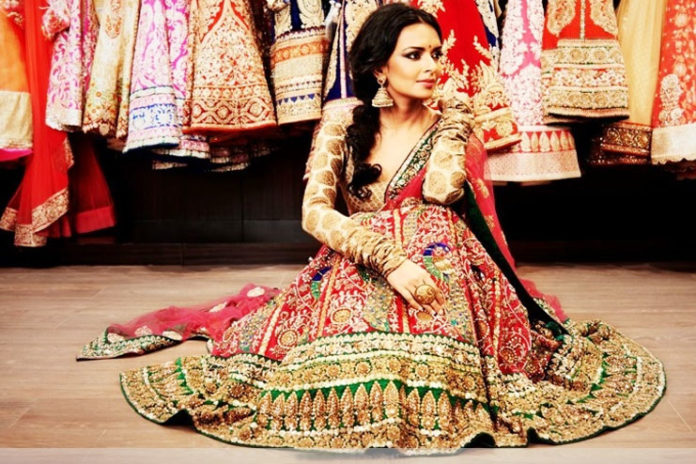 Colorful Bridal Lehenga-Choli Combination