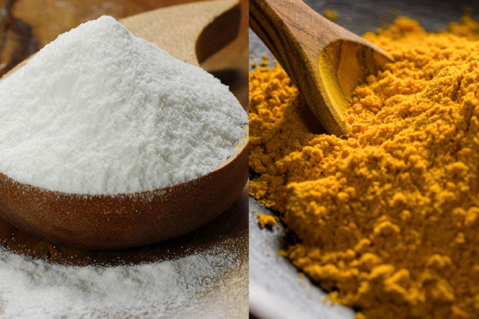 Rice Flour And Turmeric Face Pack