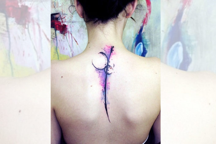 Back Watercolor Tattoos