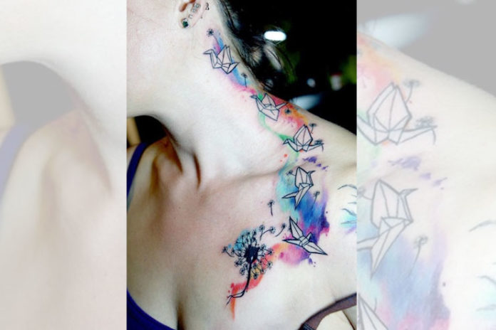 Watercolor Dandelion Tattoos