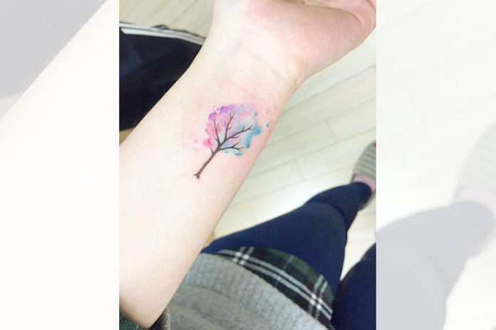 Wrist Watercolor Tattoo