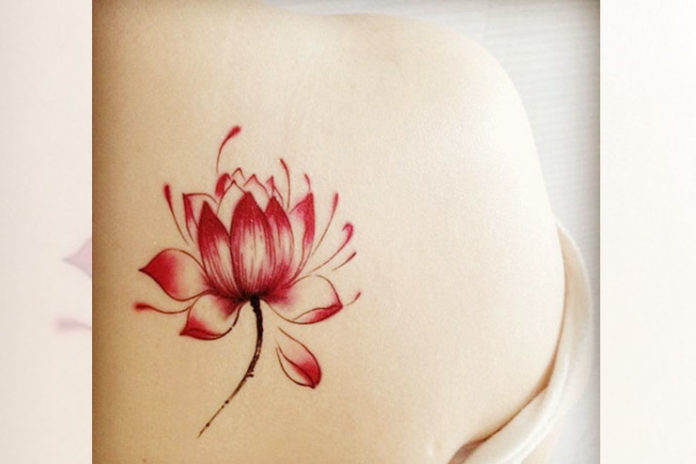 Mandala Shoulder Watercolor Tattoo
