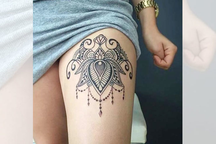 Mandala dotwork tattoo