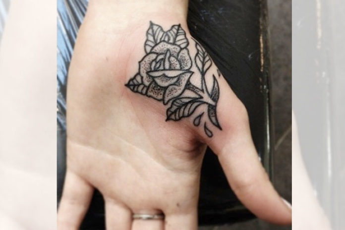 Palm Rose Tattoo