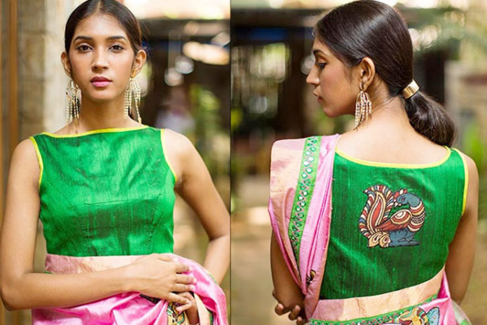 boat neck blouse designs 2017