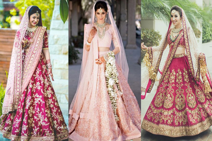 bridal lehenga chunni style