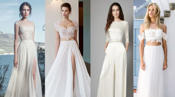 two piece wedding dress