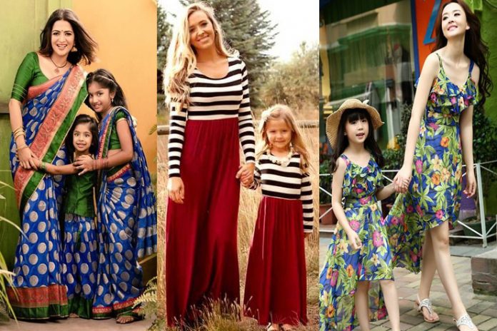 mom and daughter matching dresses