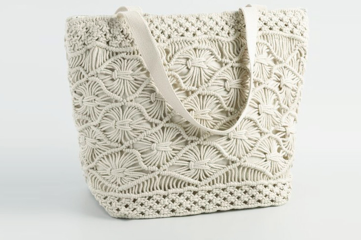 Tote macrame bag