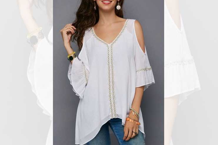 Cold-shoulder-T-shirt-and-jeans