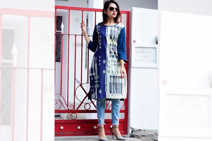 Cotton-Kurti-with-Jeans