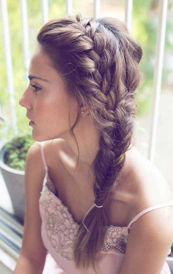 Messy-Braid-with-Gown