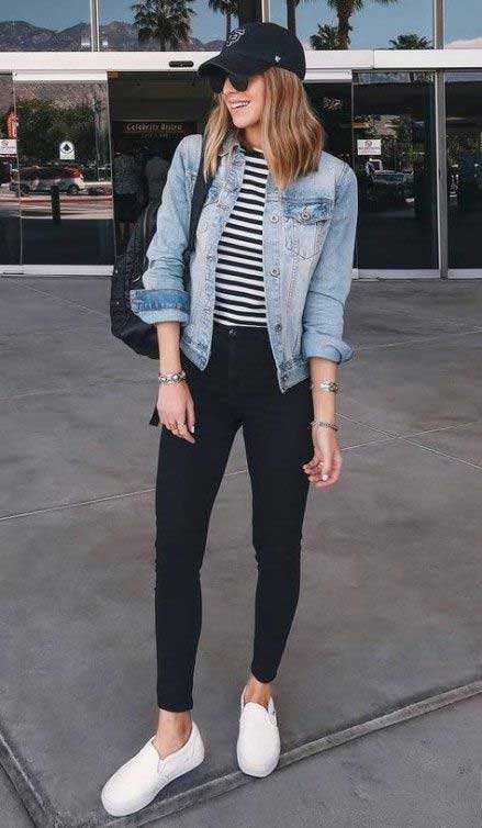 Skinny-jeans-with-a-denim-jacket