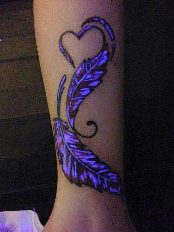 Feather Dark Tattoo Design 
