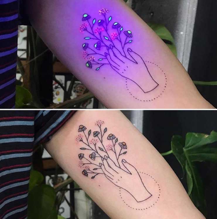Flowers and leaves : Dark Tattoo Design