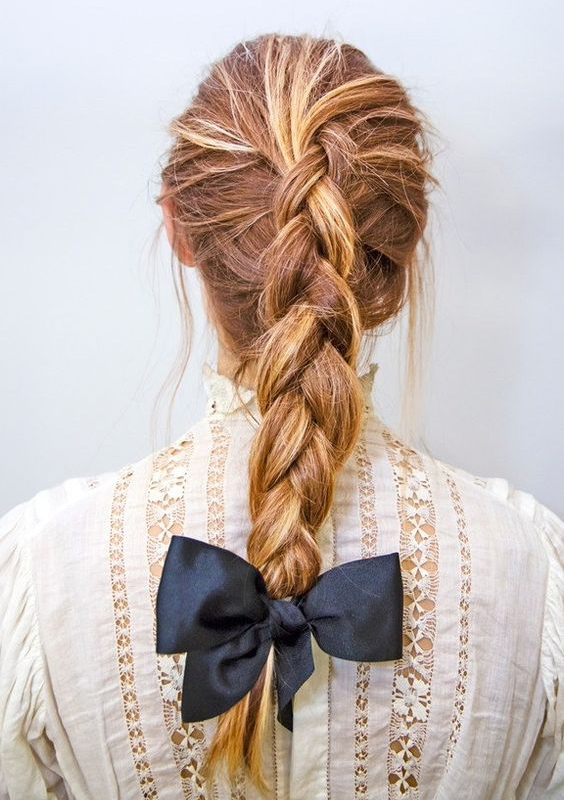 Knot with Ribbon For Braid Hair Style