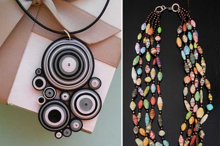 DIY Paper Quilt Necklace