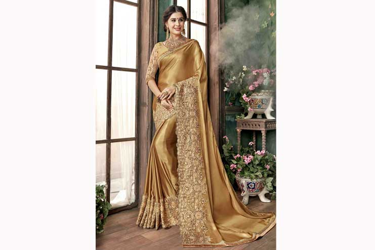 Georgette-saree-with-gold-work