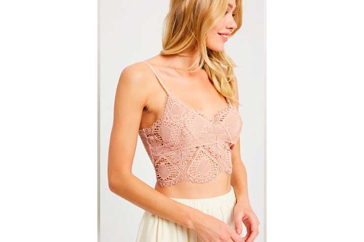 Honeymoon Dresses Ideas: Lace Bralette and Short Skirt