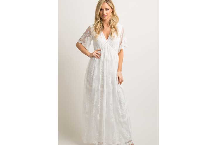 Honeymoon Outfits: Lace Maxi Dress