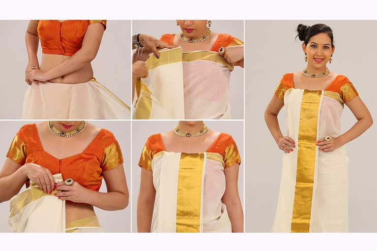 Namboothiri-Draping-Style