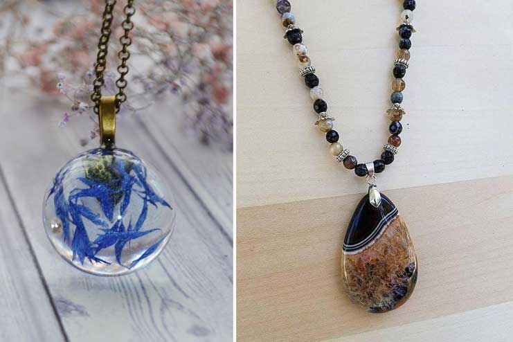 Necklace with Giant Pendant