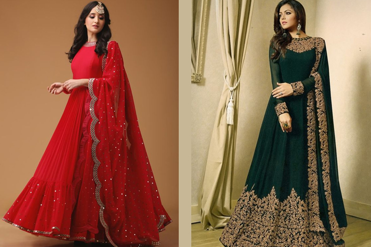 Anarkali-Dress-Using-Old-Saree