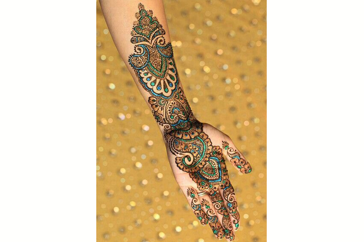 Coloured-mehndi-design