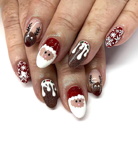 Cute Santa nail art