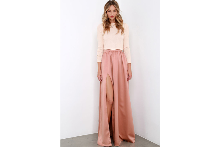 Slit-maxi-skirt