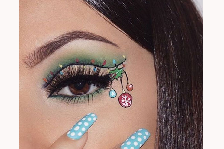 X-mas Tree eye makeup