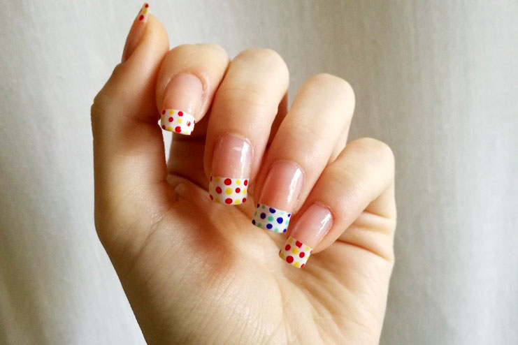 Dotted French Manicure