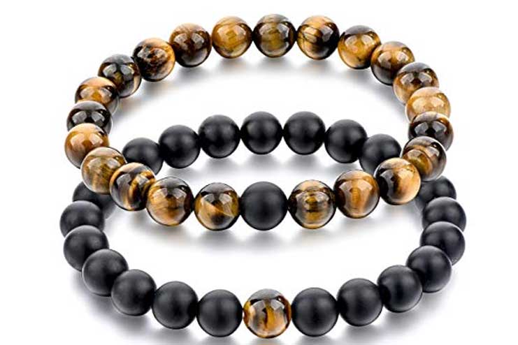 Brown-mix-black-gemstone-bracelet