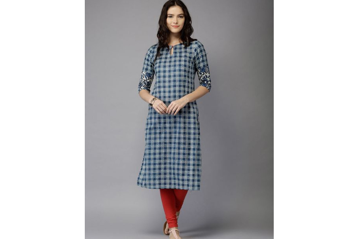 Checks-kurti-and-legging