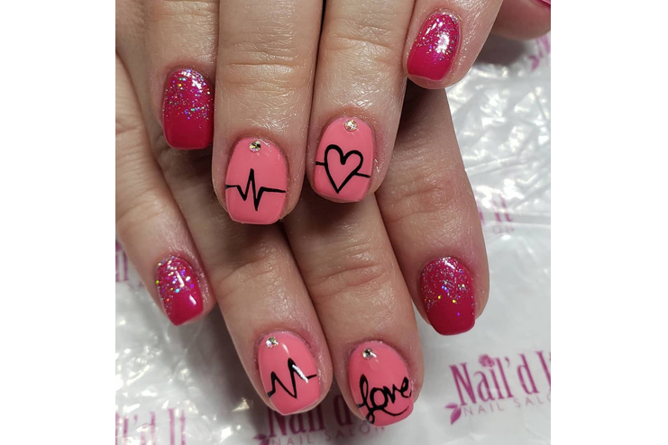 Heartbeat Nail Art Design - wide 6