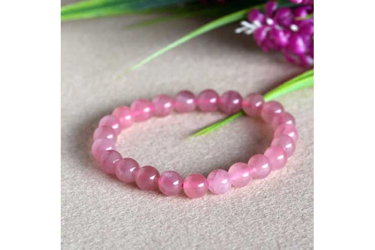 Natural-rose-pink-gemstone-bracelet