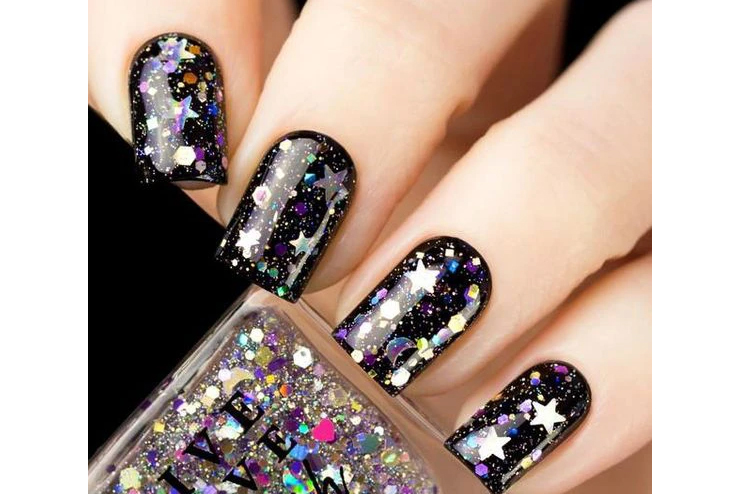 Star Glitter Nail Art Designs