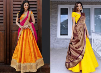 Half Saree Styles